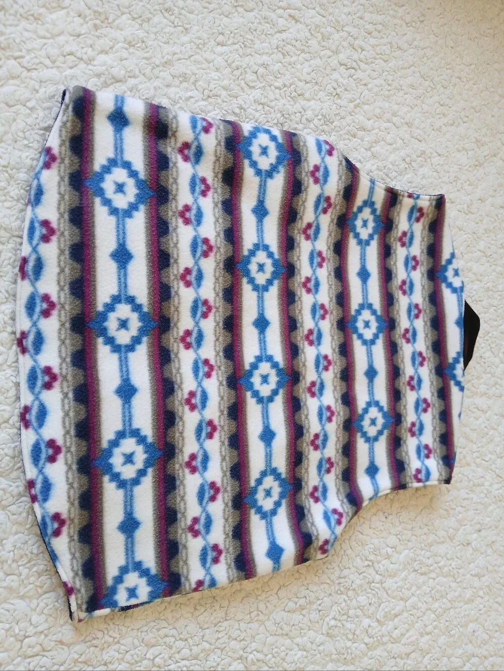 Riversable Aztec Fleece Vest Mens Large Blue Brown Red Vintage